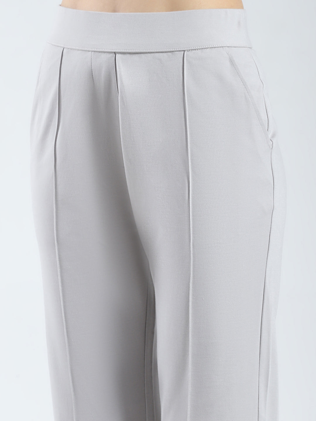 Rock.it Women Grey Solid Regular Fit Pant