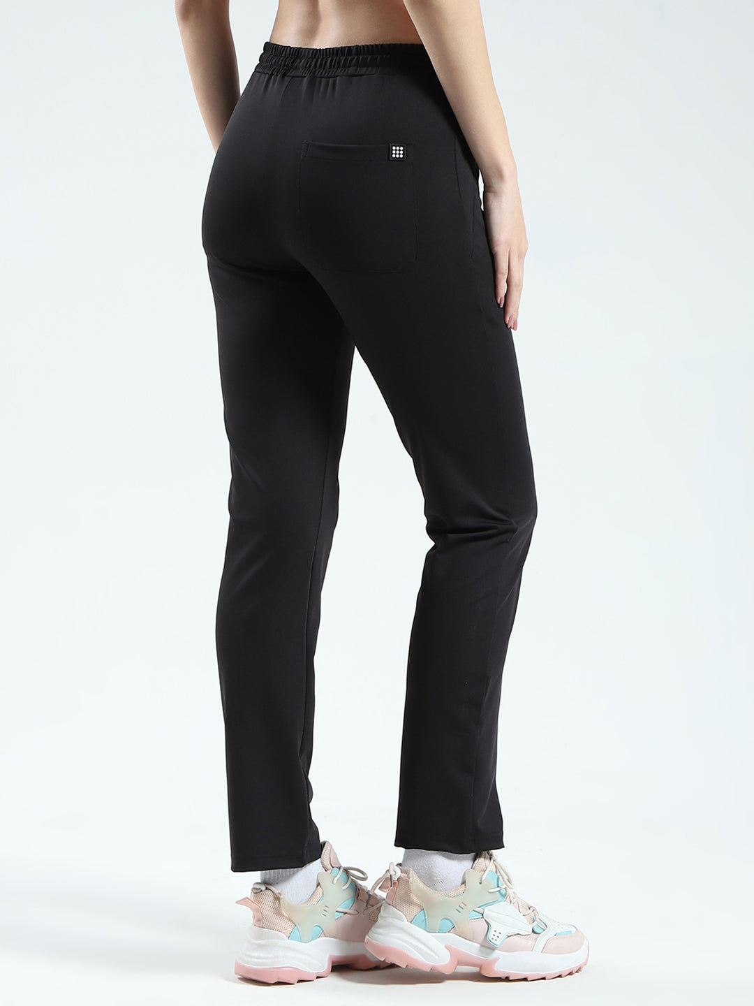 Rock.it Women Black Solid Regular Fit Lower