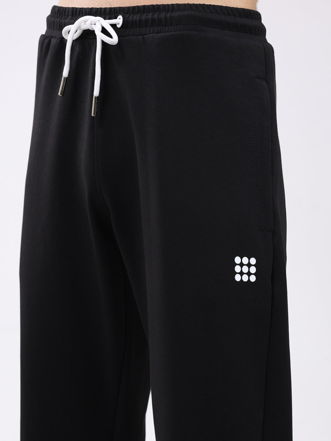 Rock.it Men Black Solid Slim Fit Winter Lower