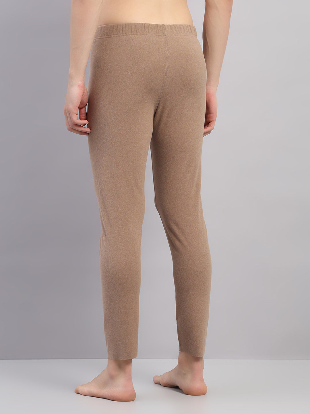 Rock.it Men Beige Solid Regular Fit Thermal Lower