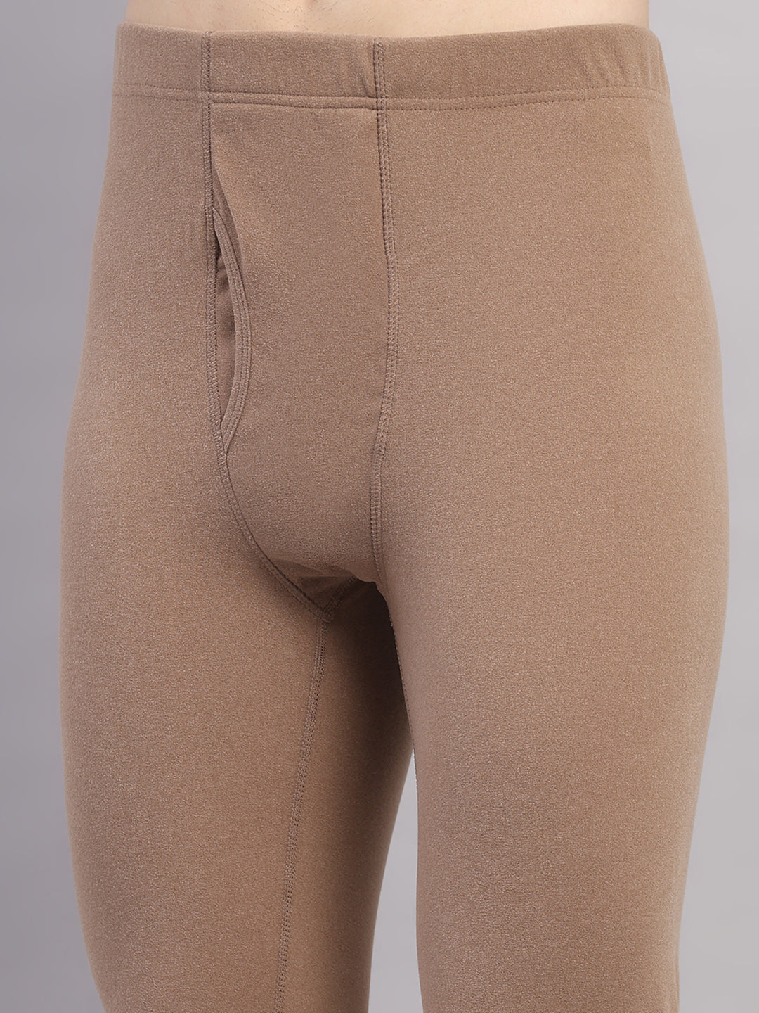 Rock.it Men Beige Solid Regular Fit Thermal Lower