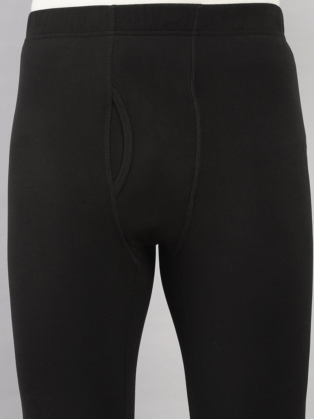 Rock.it Men Black Solid Regular Fit Thermal Lower