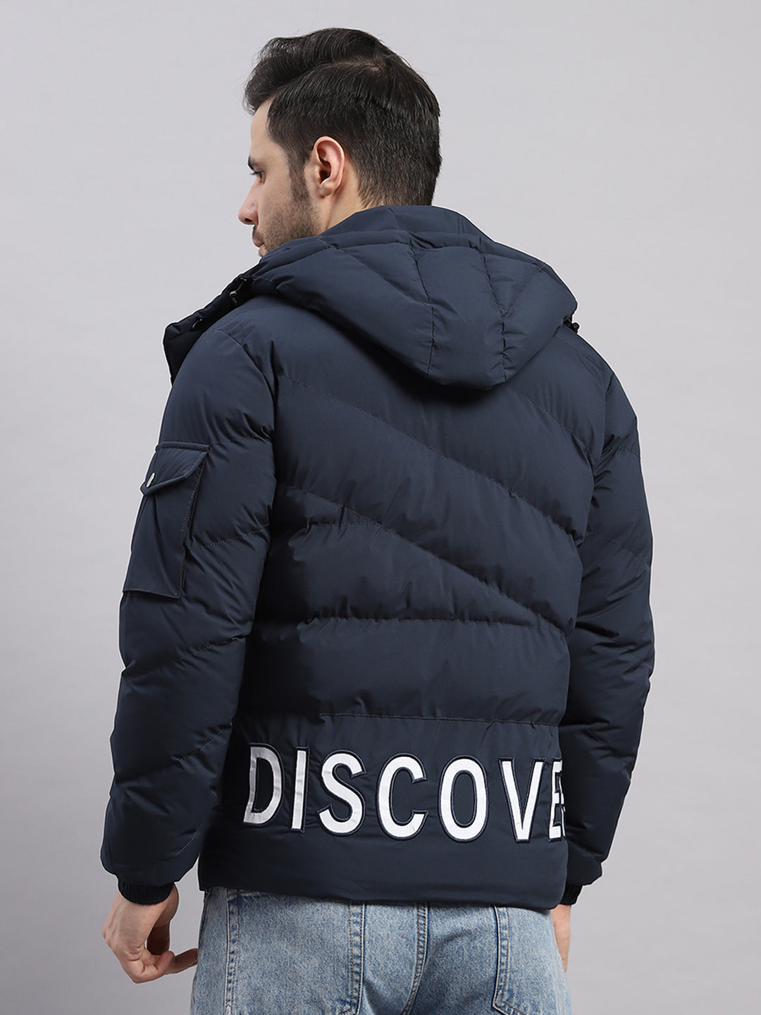 Rock.it Men Blue Solid Collar Full Sleeve Jacket