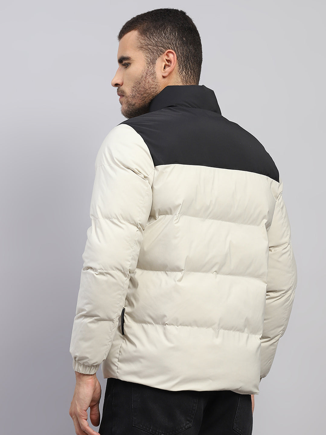 Rock.it Men Beige Solid Hooded Full Sleeve Jacket