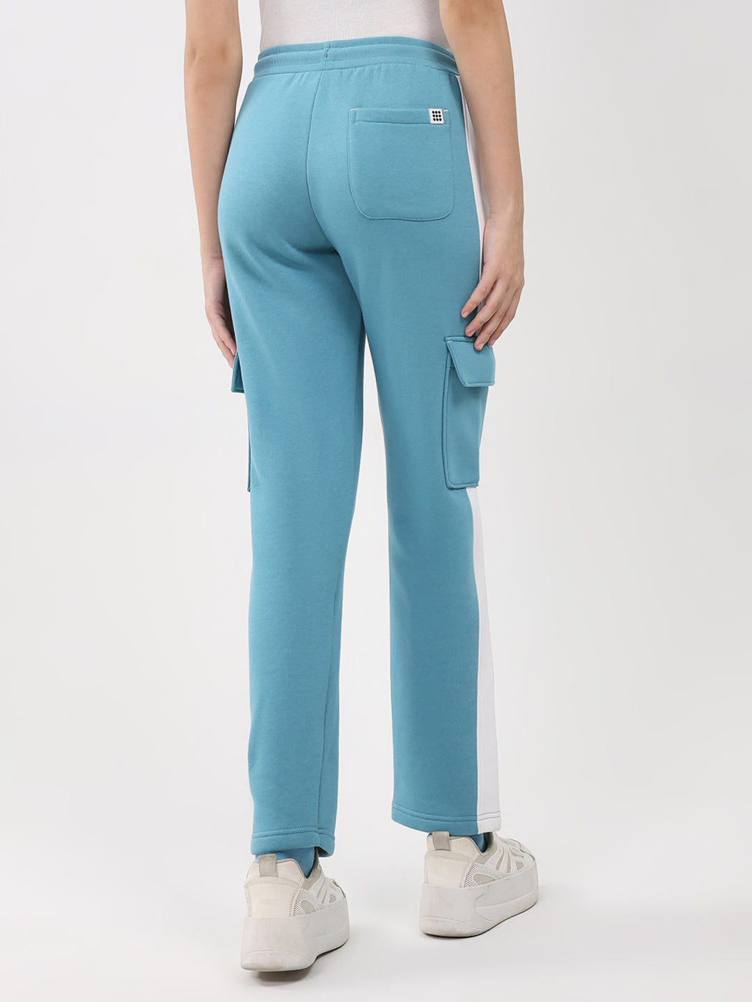 Rock.it Women Teal Blue Solid Regular Fit Winter Lower