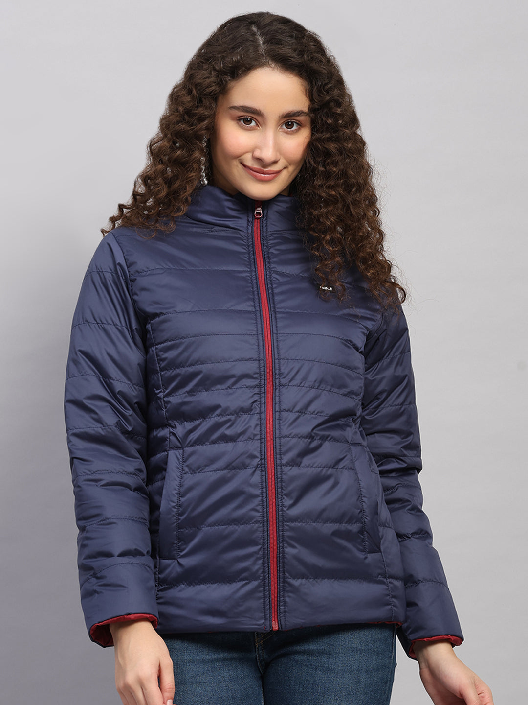 Rock.it Women Maroon Solid Collar Full Sleeve Jacket