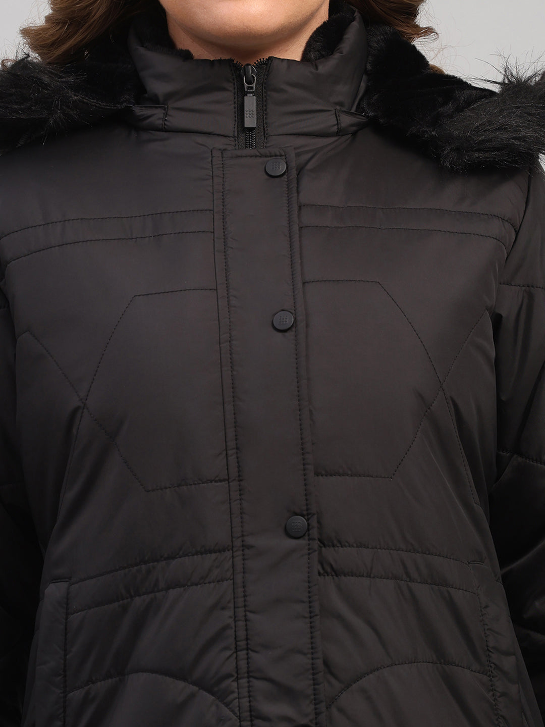 Rock.it Women Black Solid Hooded Full Sleeve Jacket