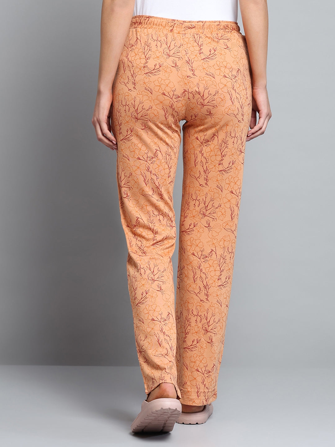 Women Brown Printed Regular Fit Lower