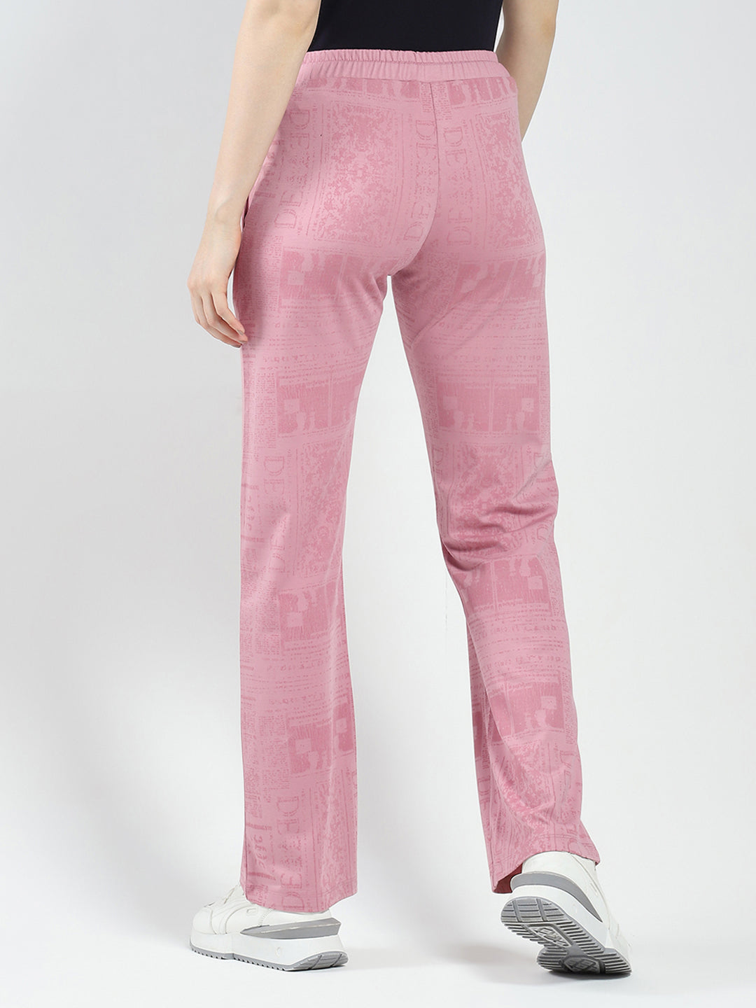 Women Pink Printed Regular Fit Lower