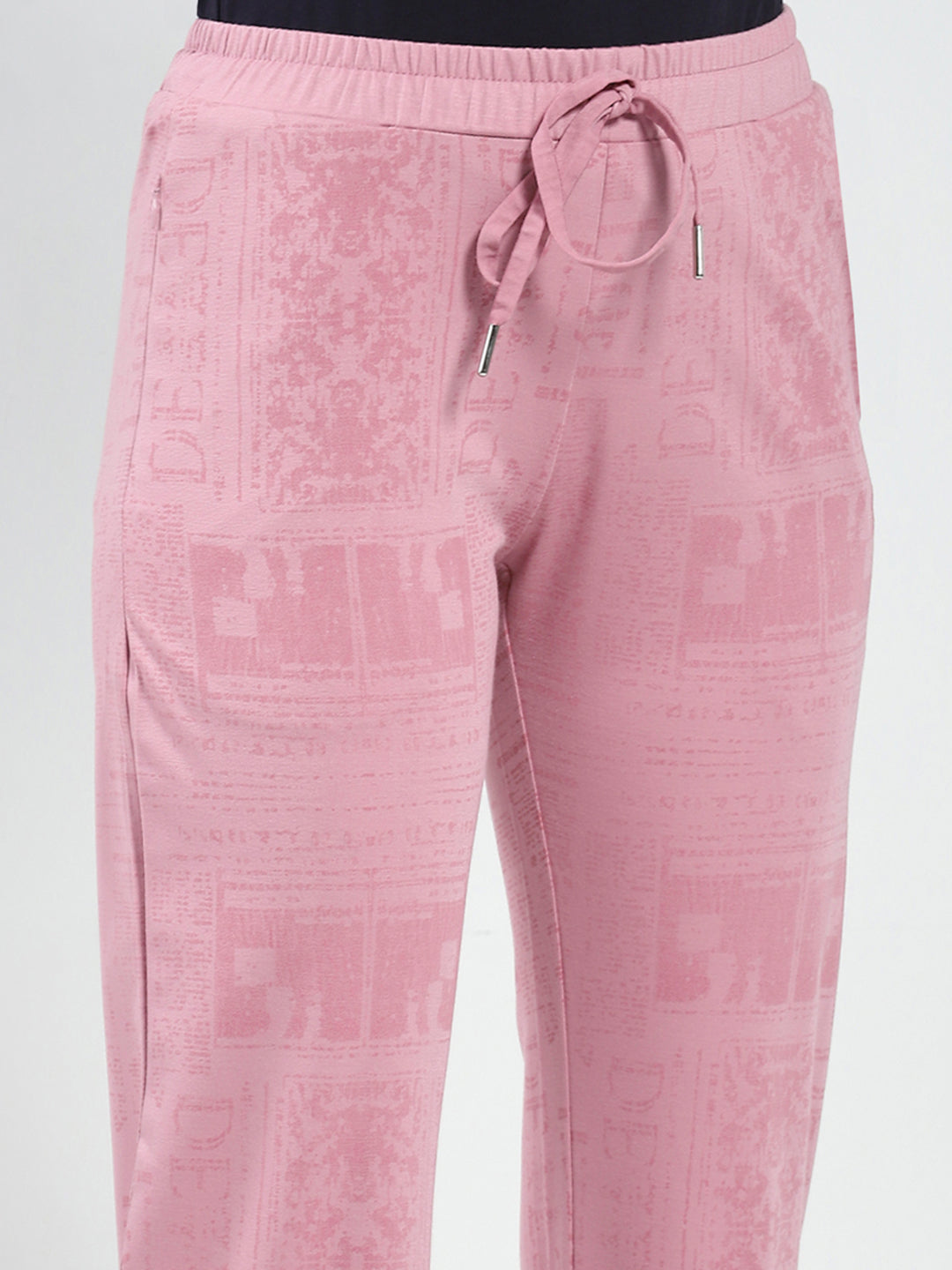 Women Pink Printed Regular Fit Lower
