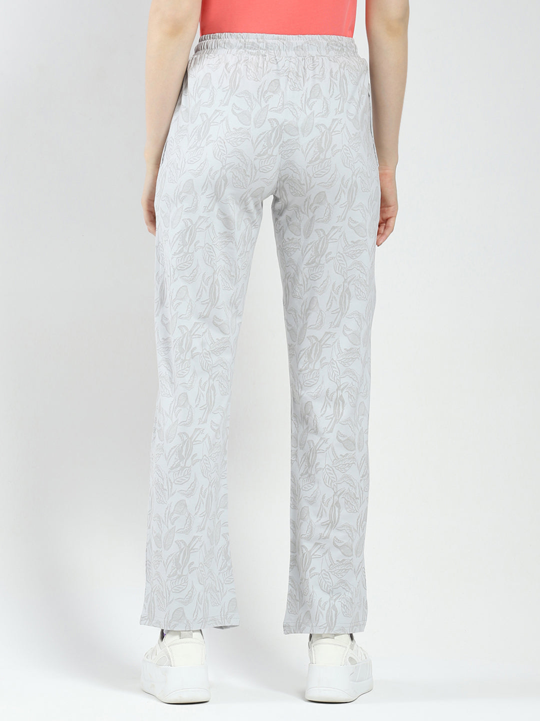 Women Grey Printed Regular Fit Lower