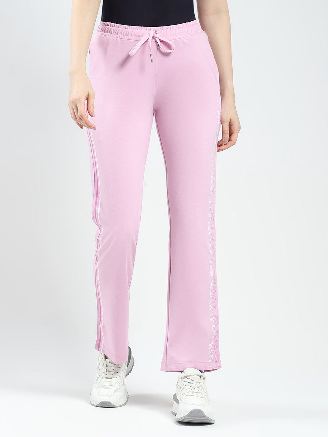 Women Purple Solid Regular Fit Lower