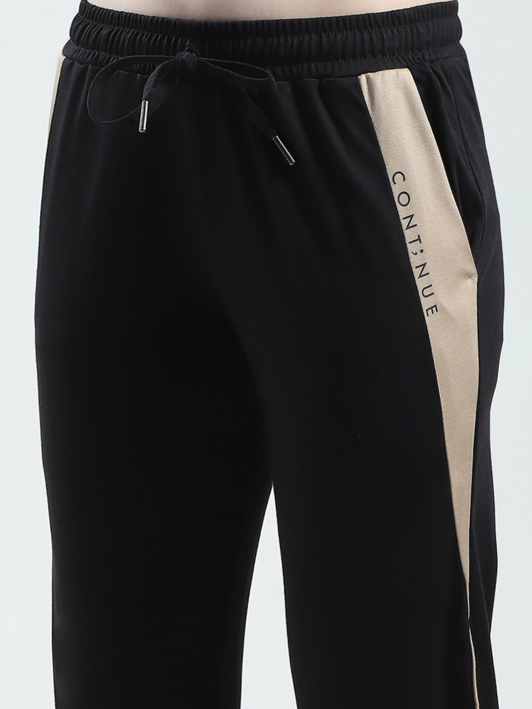 Women Black Solid Regular Fit Lower