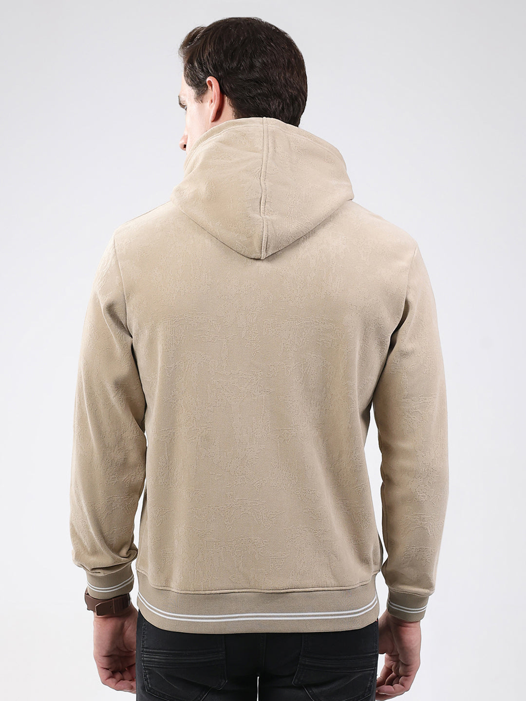 Men Beige Super Soft Hooded Sweatshirt - Extra Warm