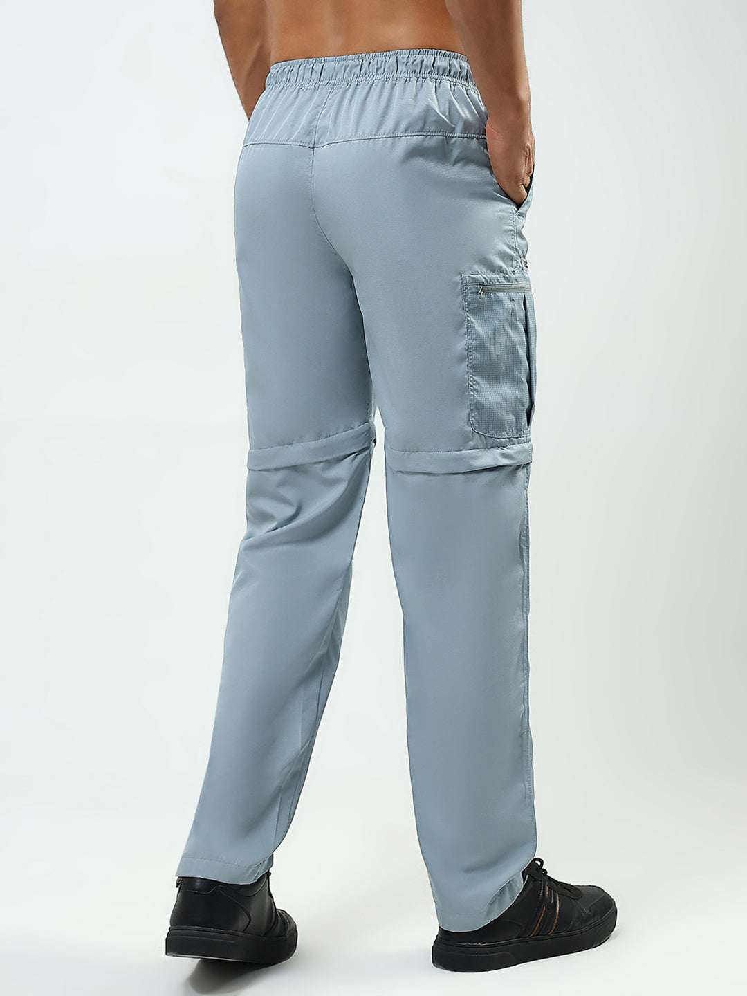 Men Grey Solid Regular Fit Lower