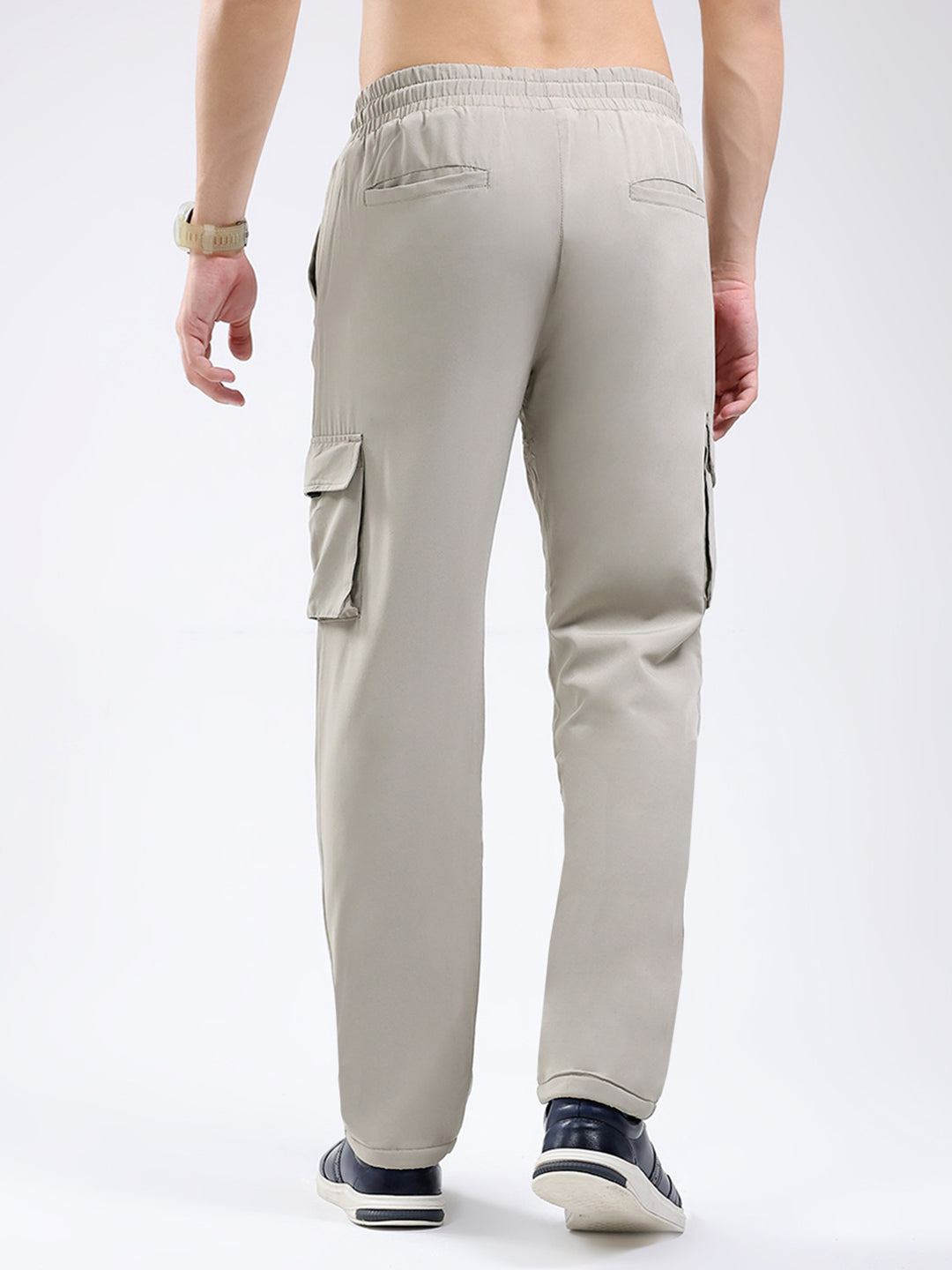 Men Beige Solid Regular Fit Winter Lower