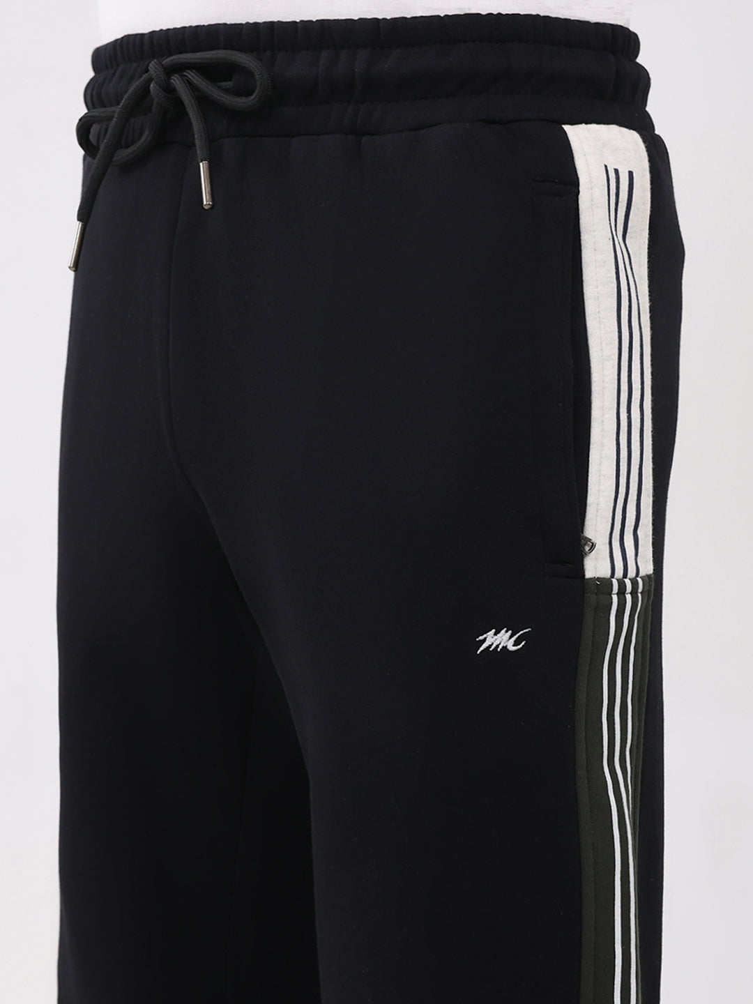 Men Olive Printed Collar Full Sleeve Winter Tracksuit