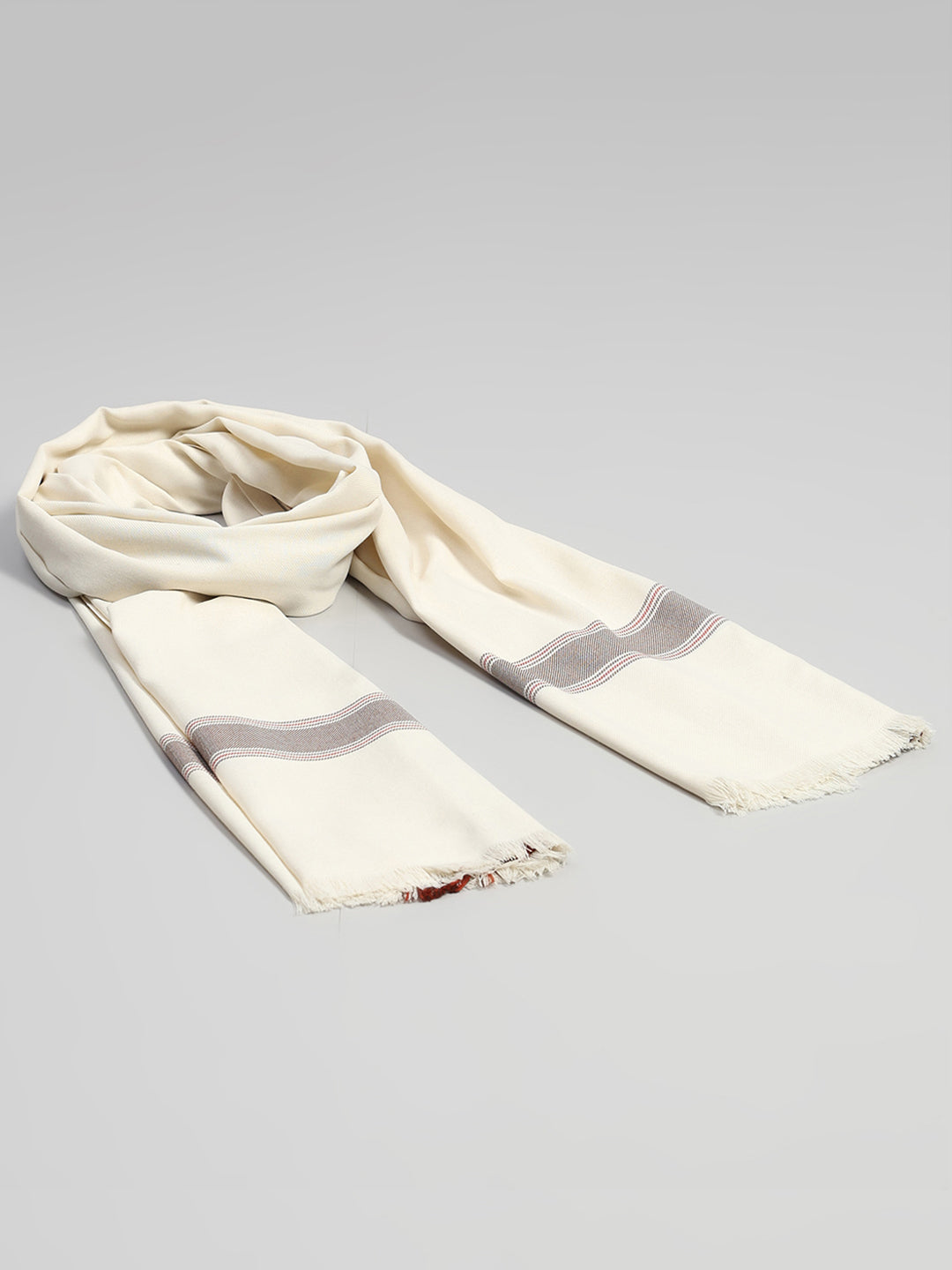 Men Multicolor Self Design Wool Lohi Shawl