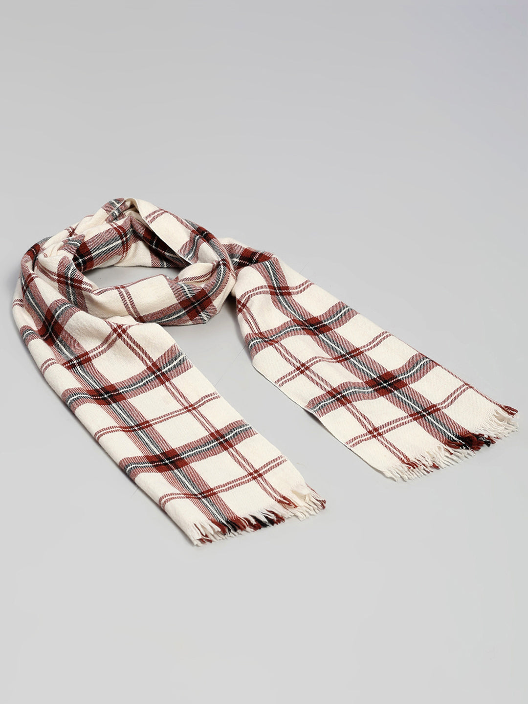 Men Multicolor Self Design Wool Muffler