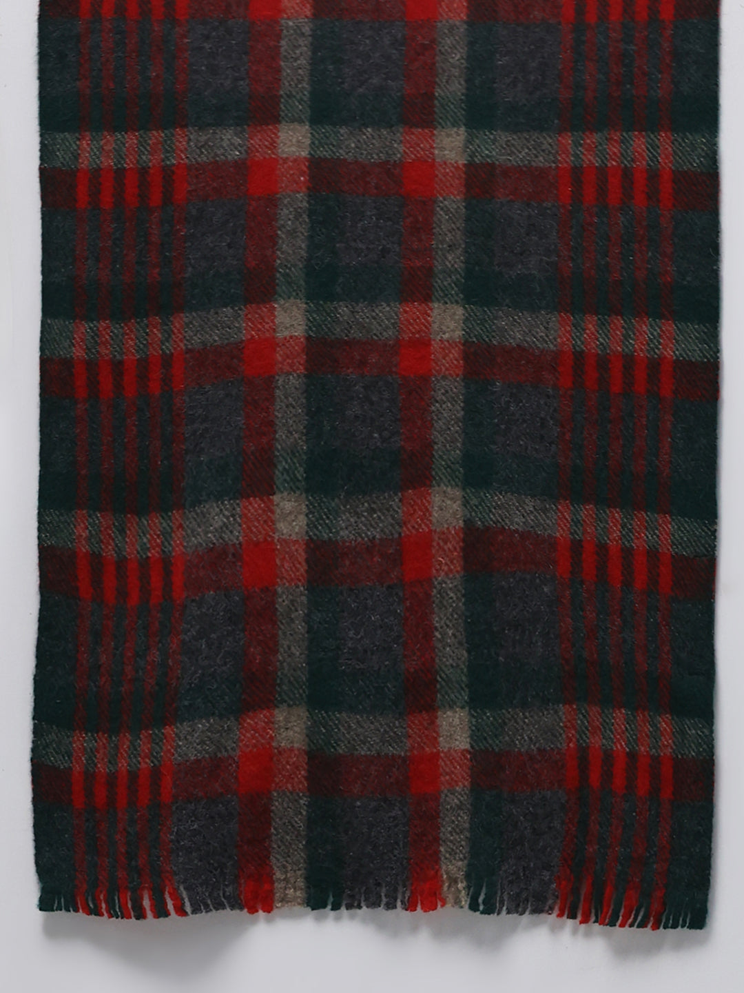 Men Red Self Design Wool Blend Muffler