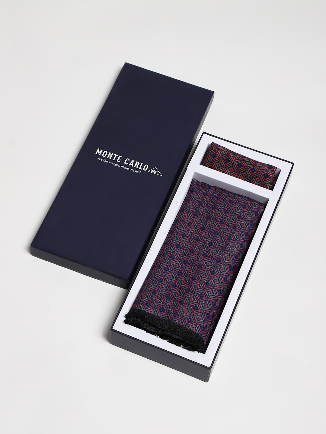 Men Multicolor Self Design Wool Muffler