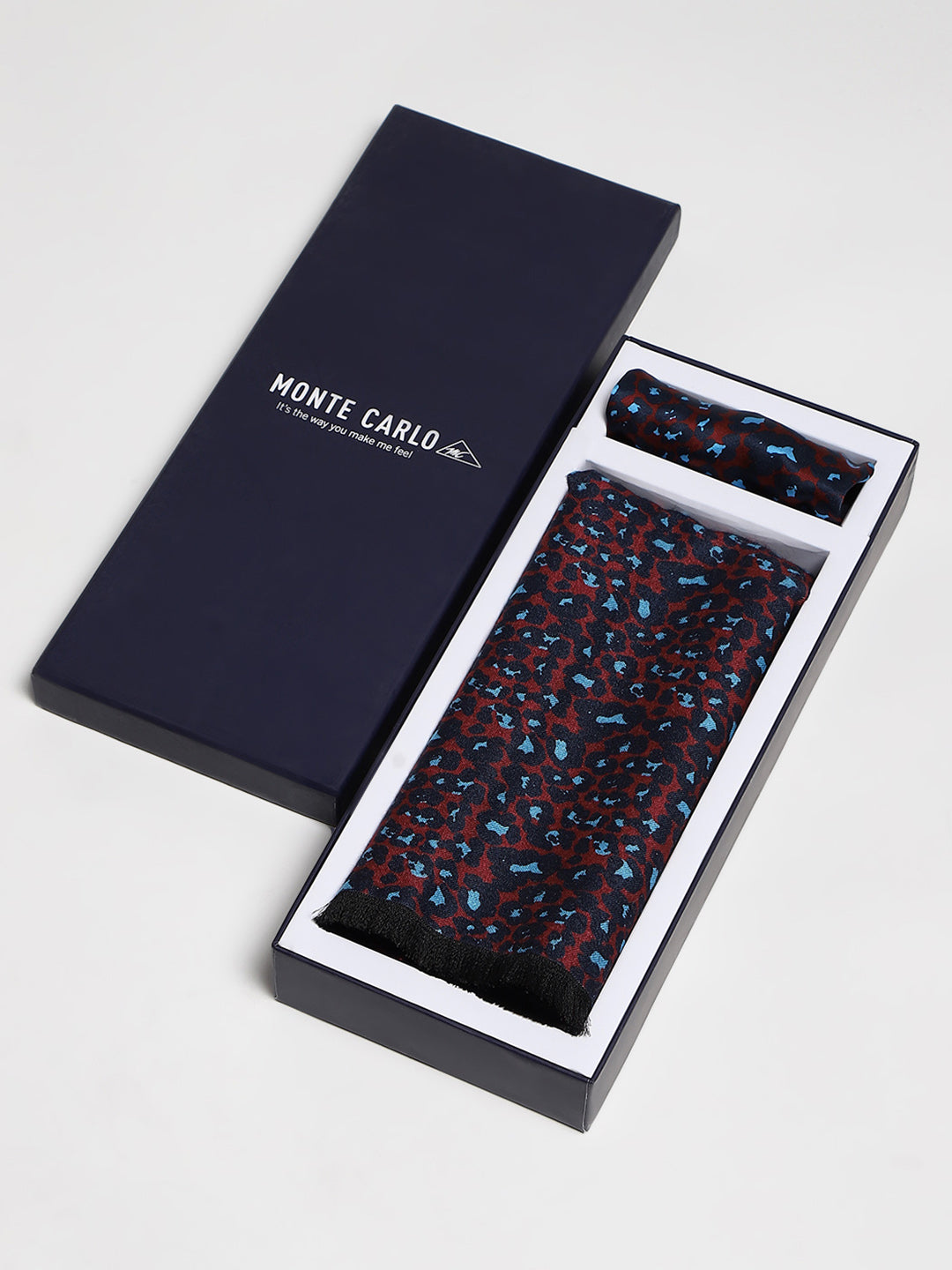 Men Multicolor Self Design Wool Muffler