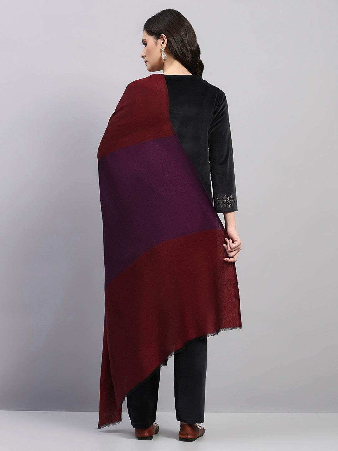 Women Multicolor Printed Wool Blend Shawl