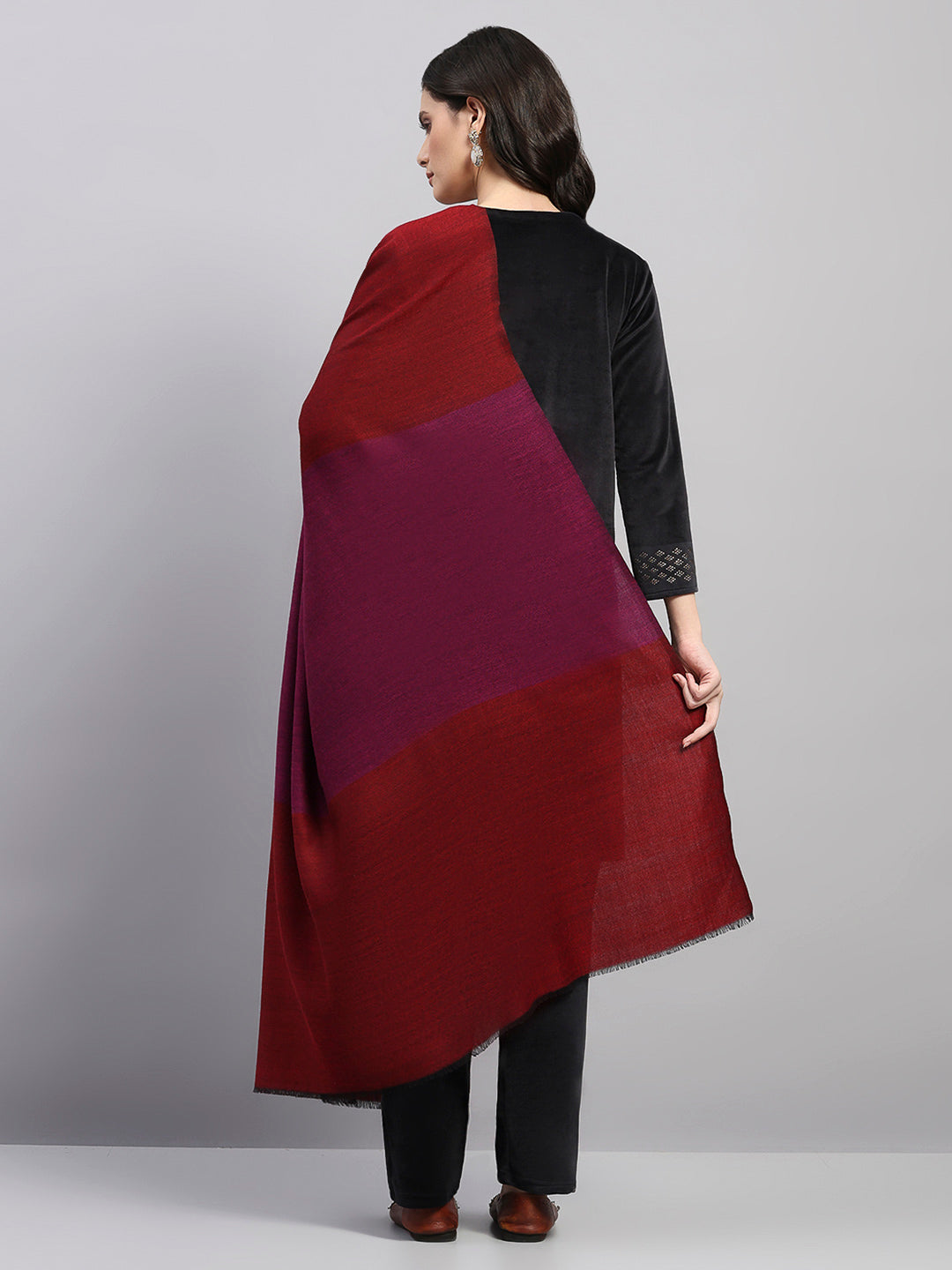 Women Multicolor Printed Wool Blend Shawl