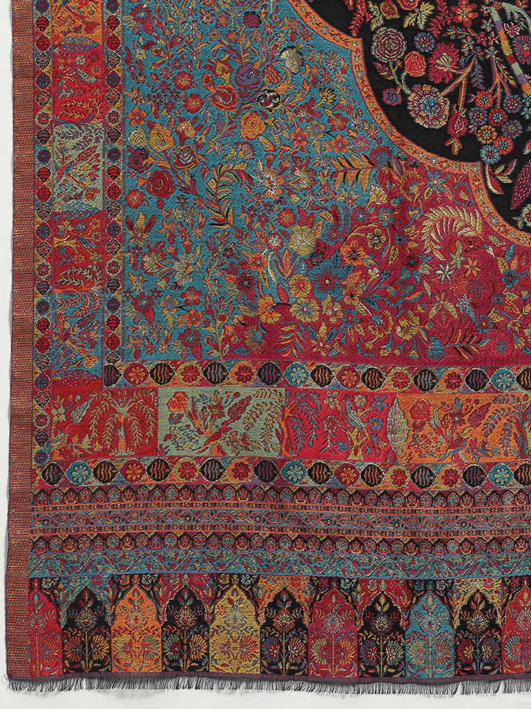 Women Multicolor Printed Wool Blend Shawl