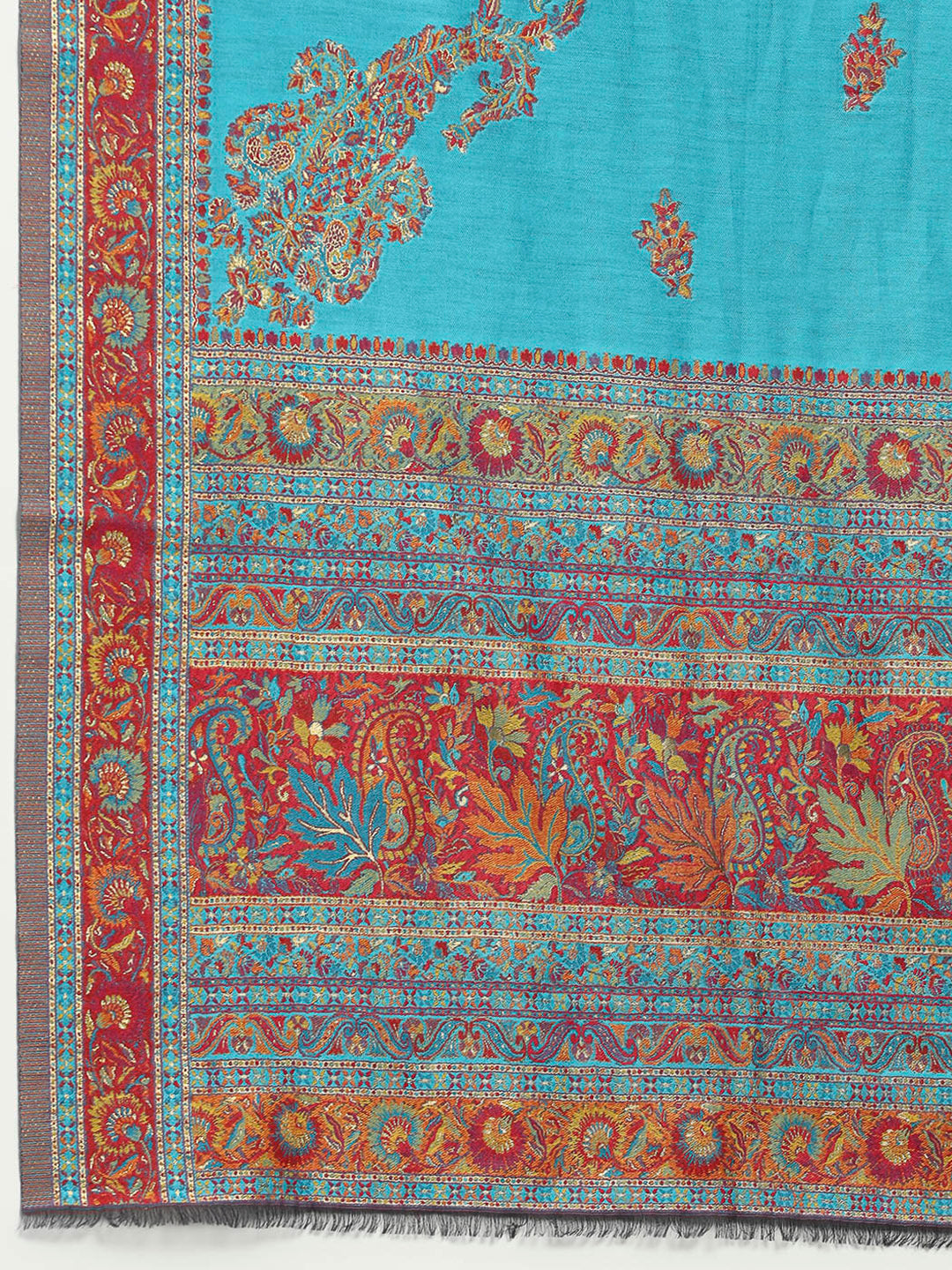 Women Multicolor Printed Wool Blend Shawl