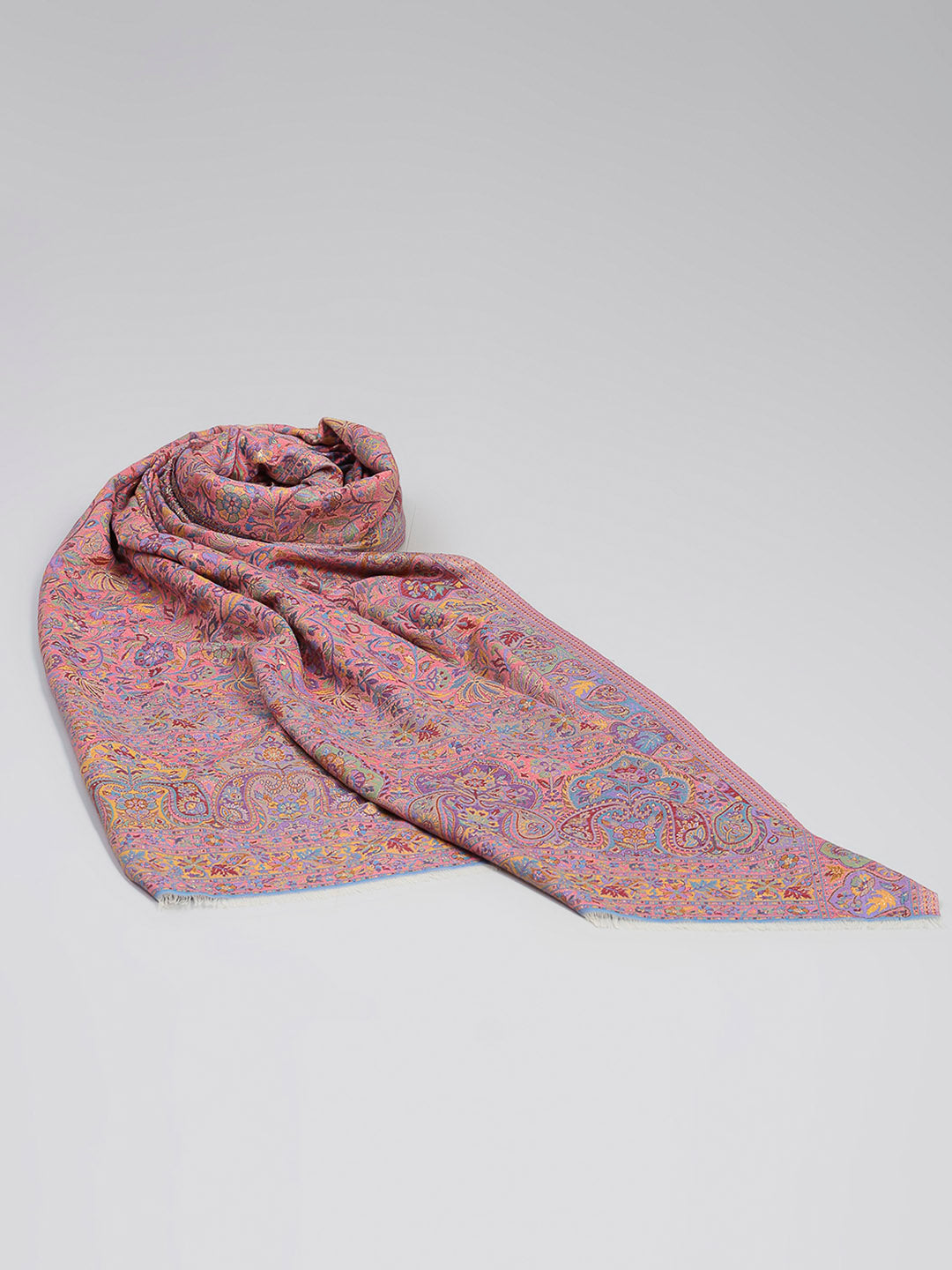 Women Multicolor Printed Wool Blend Shawl