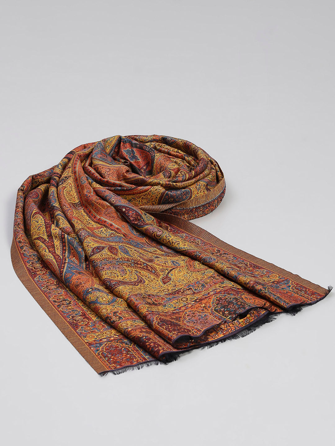 Women Multicolor Printed Wool Blend Shawl