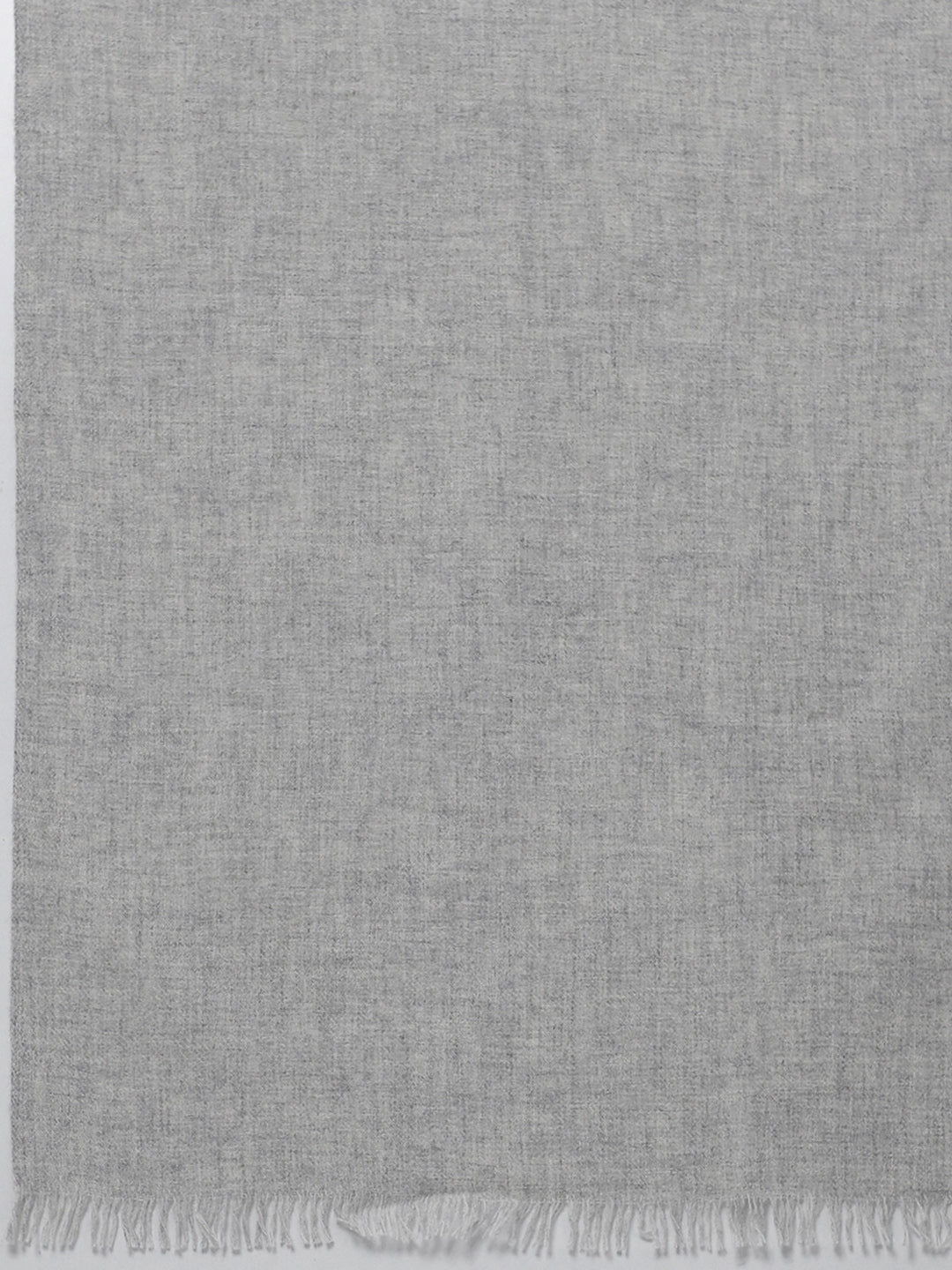 Women Grey Solid Wool Blend Stole