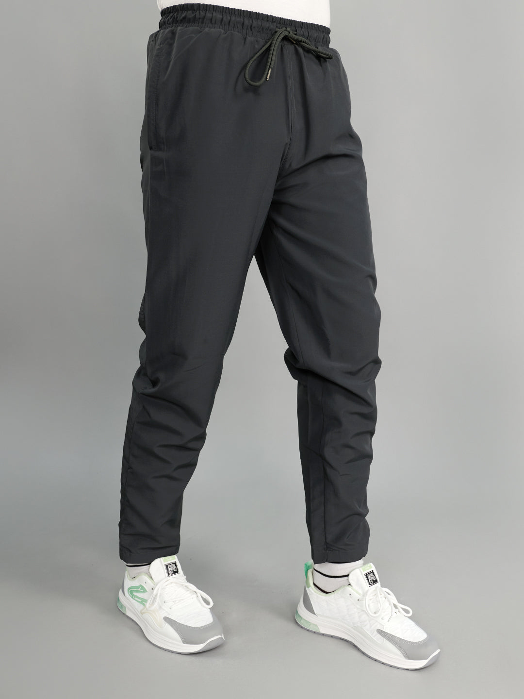 Men Grey Solid Regular Fit Lower