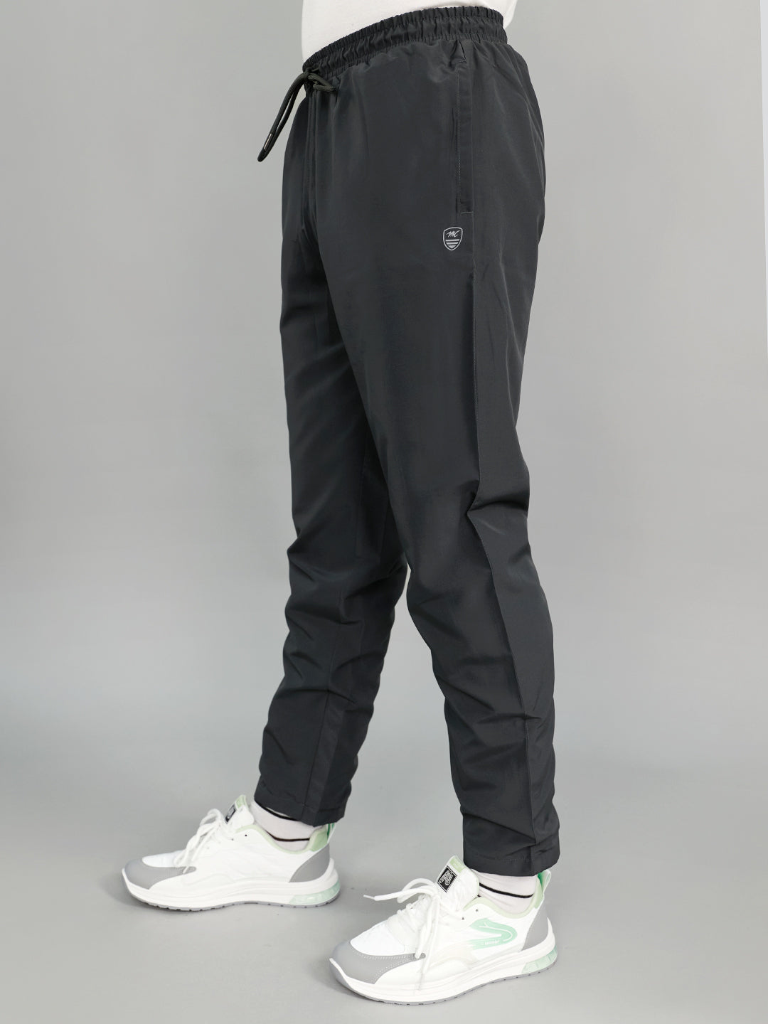 Men Grey Solid Regular Fit Lower