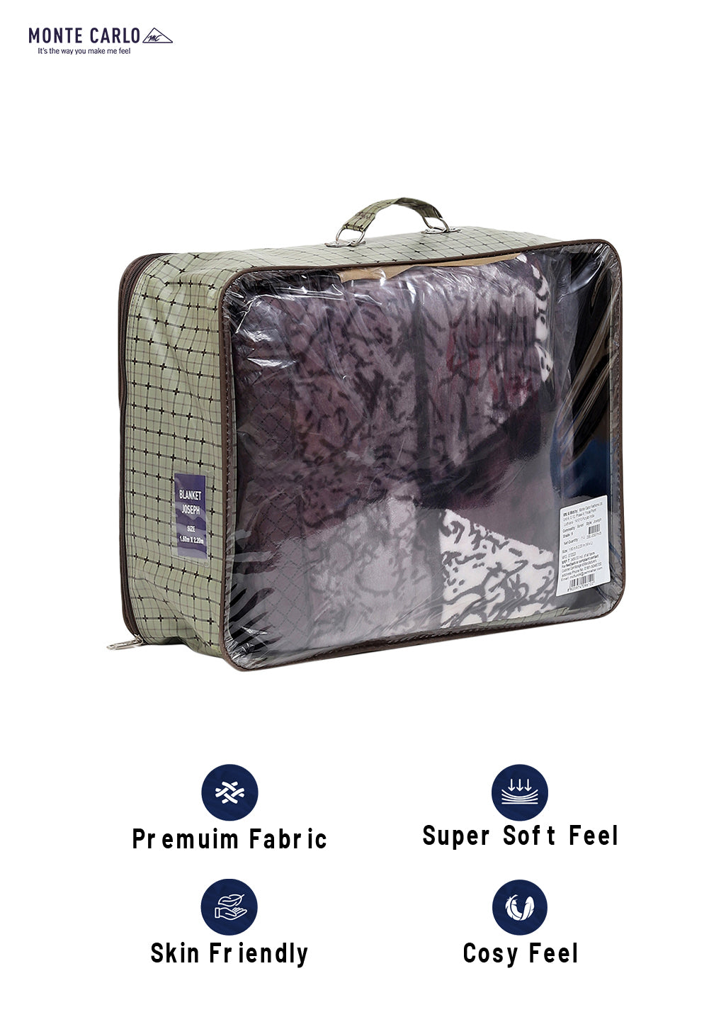 Printed Single Bed 994 GSM Blanket Joseph 2 Ply (Weight 3.5 kg)