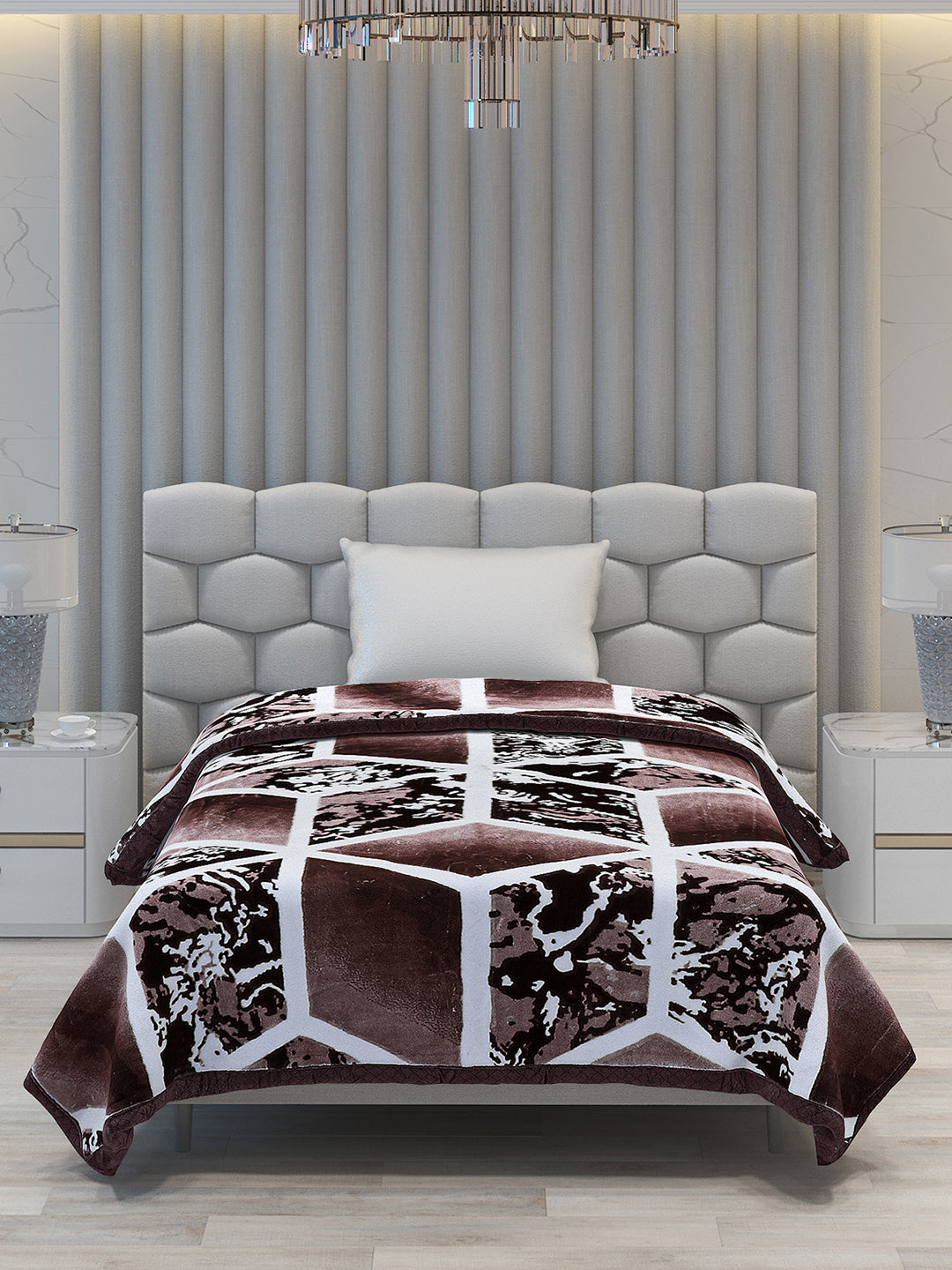 Printed Single Bed 994 GSM Blanket Joseph 2 Ply (Weight 3.5 kg)