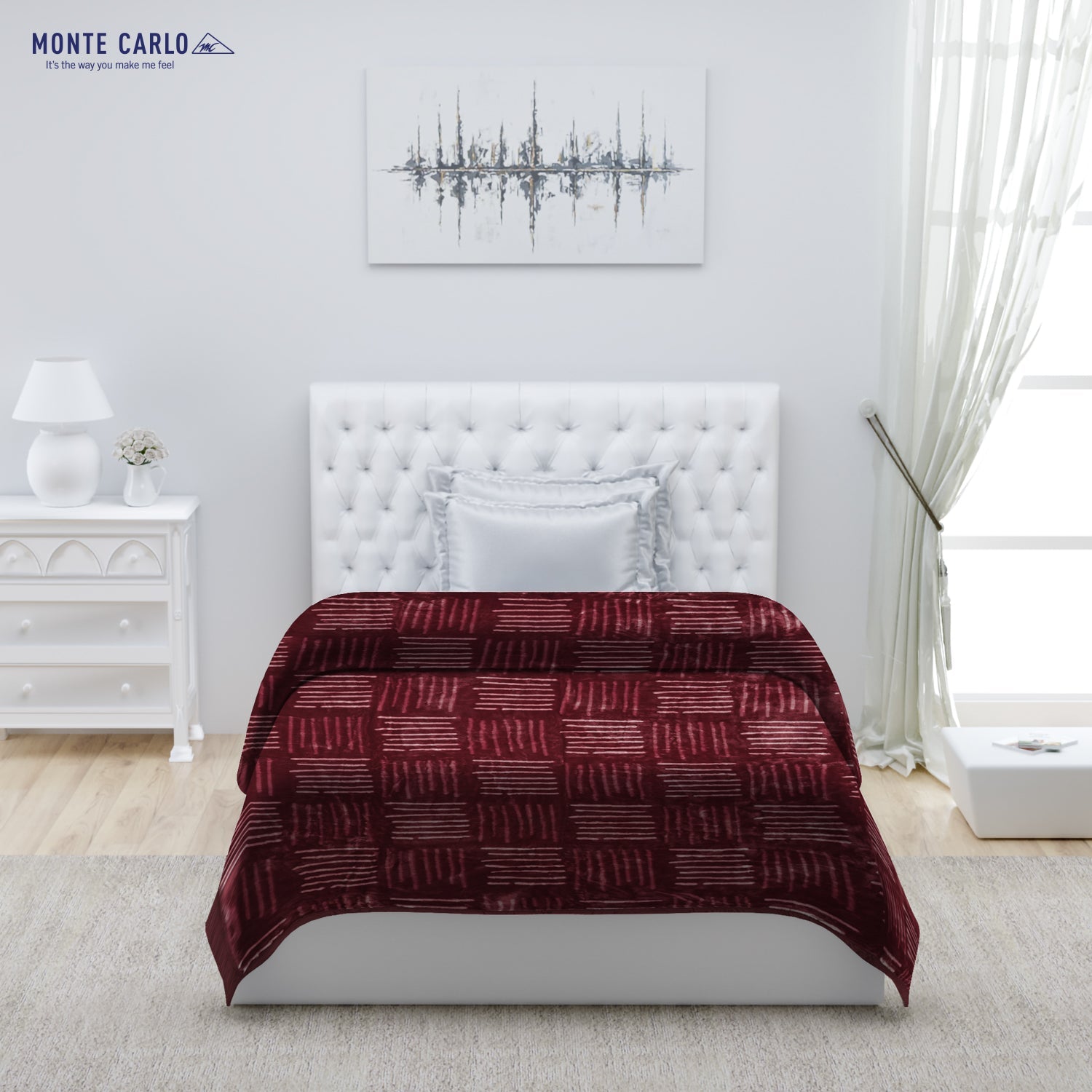 Printed Single Bed 1022 GSM Blanket Lucas 2 Ply (Weight 3.6 kg)