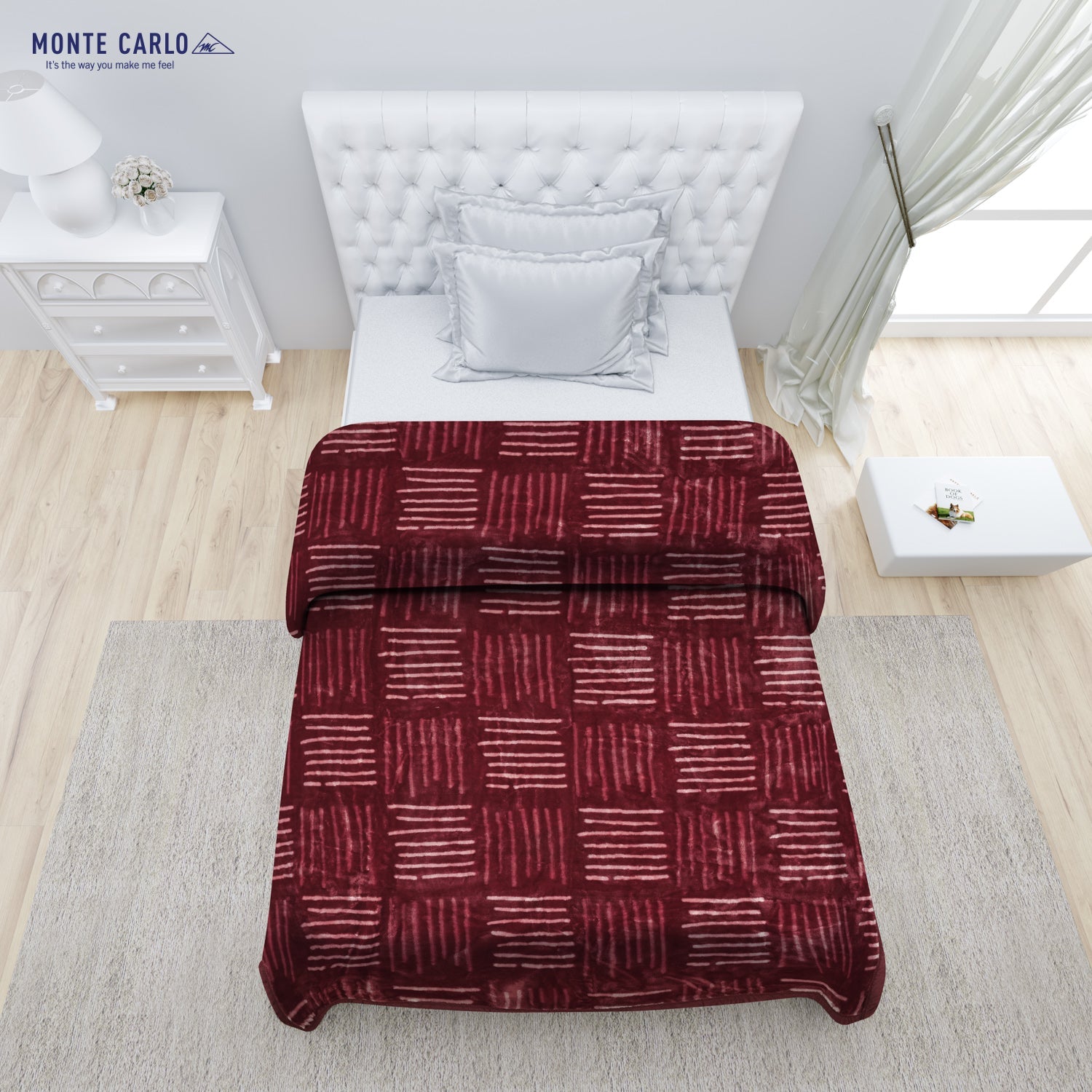 Printed Single Bed 1022 GSM Blanket Lucas 2 Ply (Weight 3.6 kg)