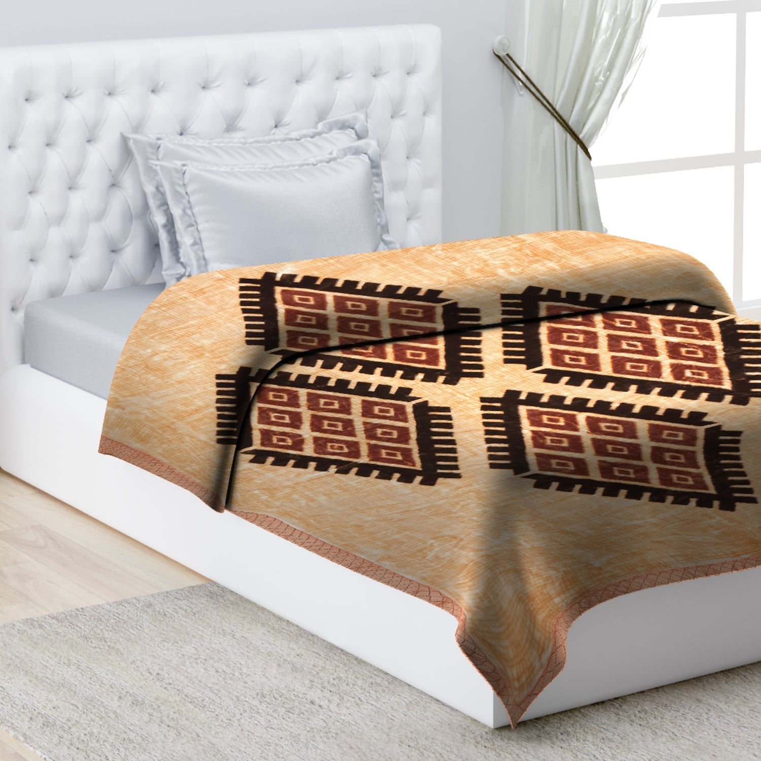 Printed Single Bed 1022 GSM Blanket Lucas 2 Ply (Weight 3.6 kg)
