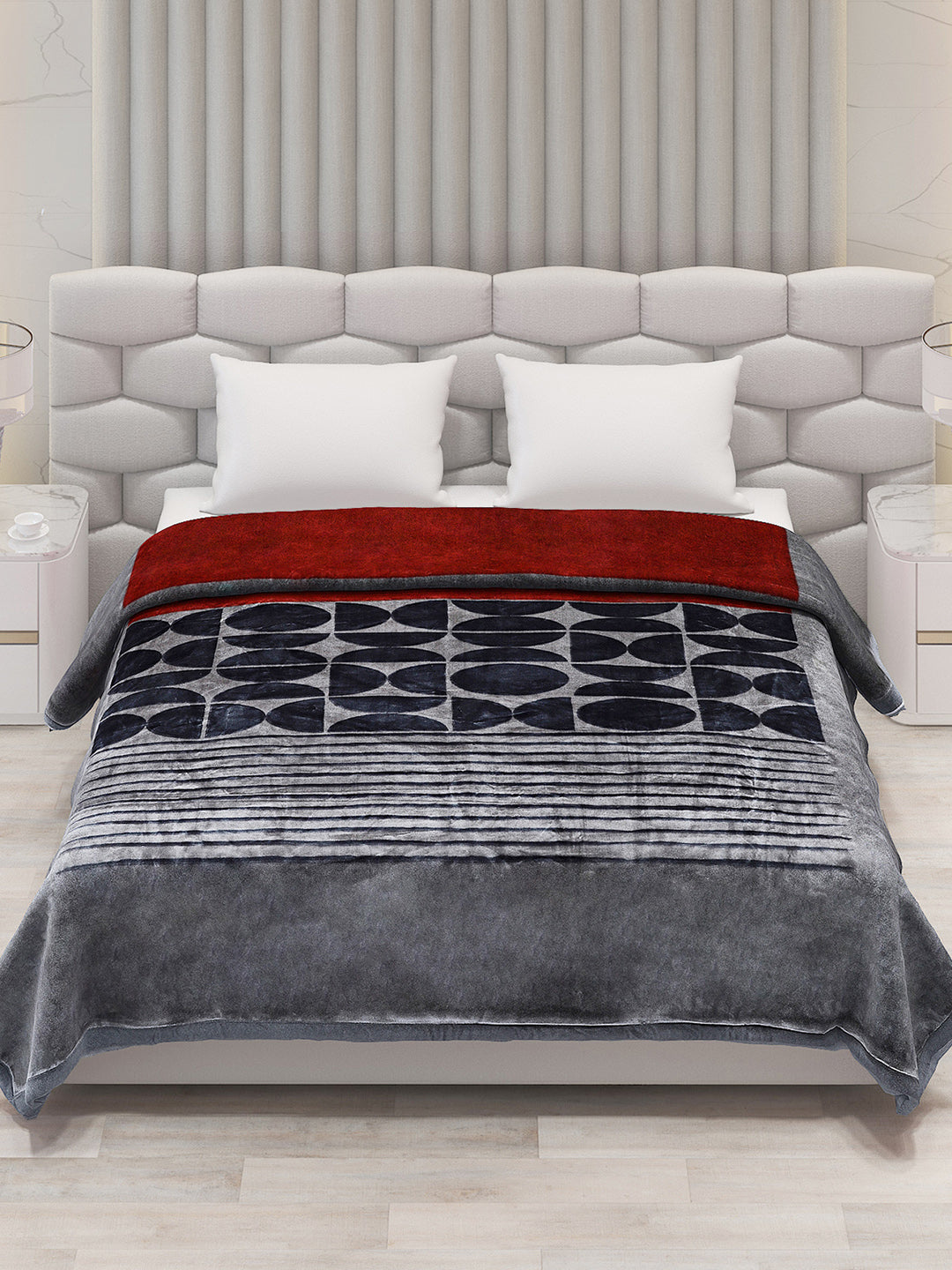 Printed Double Bed Blanket for Mild Winter -2 Ply