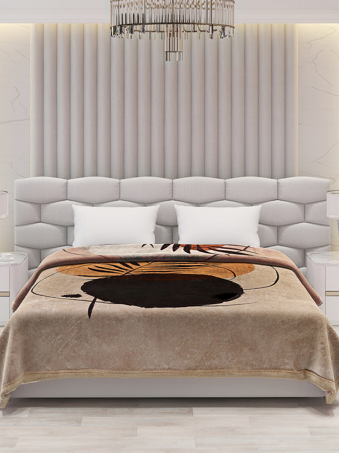 Printed Double Bed Blanket for Mild Winter -2 Ply