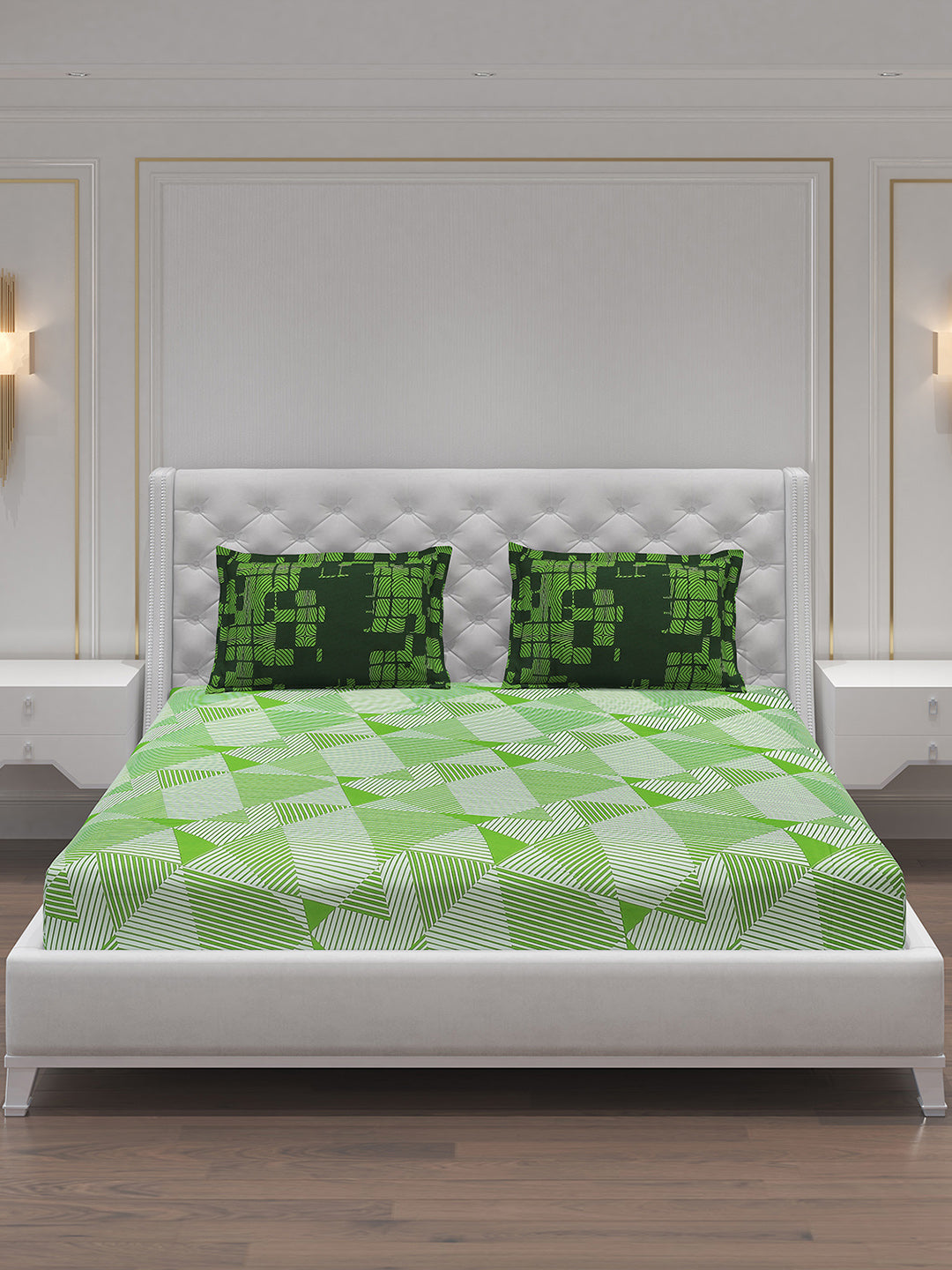 MOCA by Monte Carlo 104 TC Cotton Double Bedsheet with 2 Pillow Covers