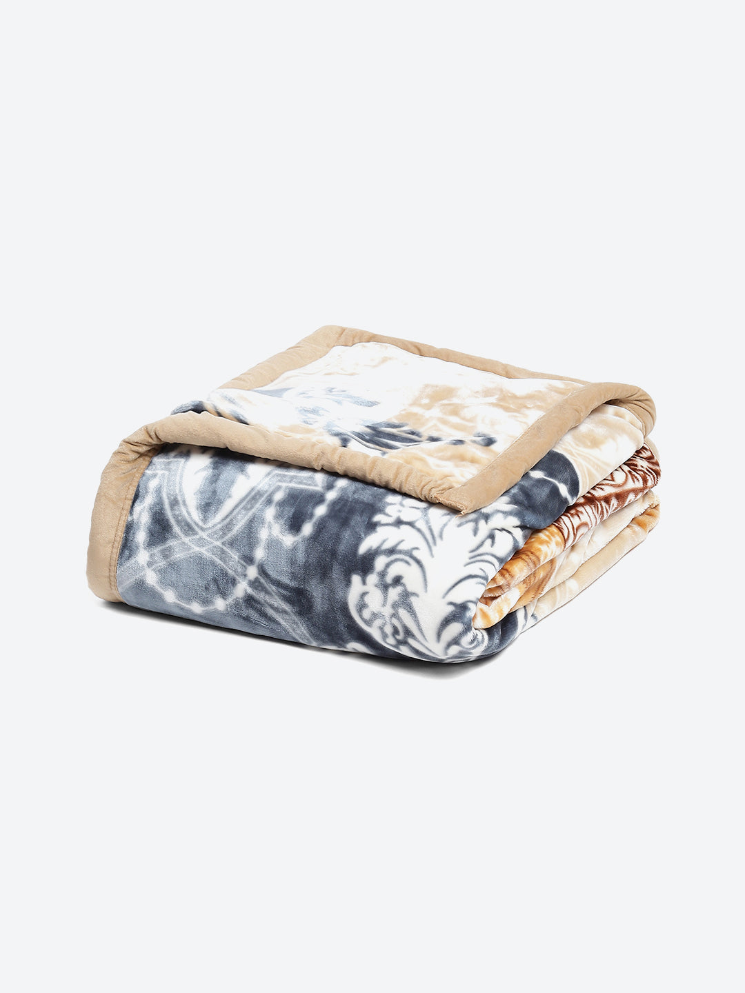 Printed Single Bed 852 GSM Blanket Allen 2 Ply (Weight 3 kg)