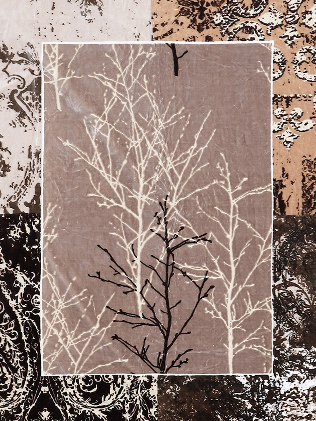 Printed Single Bed 852 GSM Blanket Allen 2 Ply (Weight 3 kg)