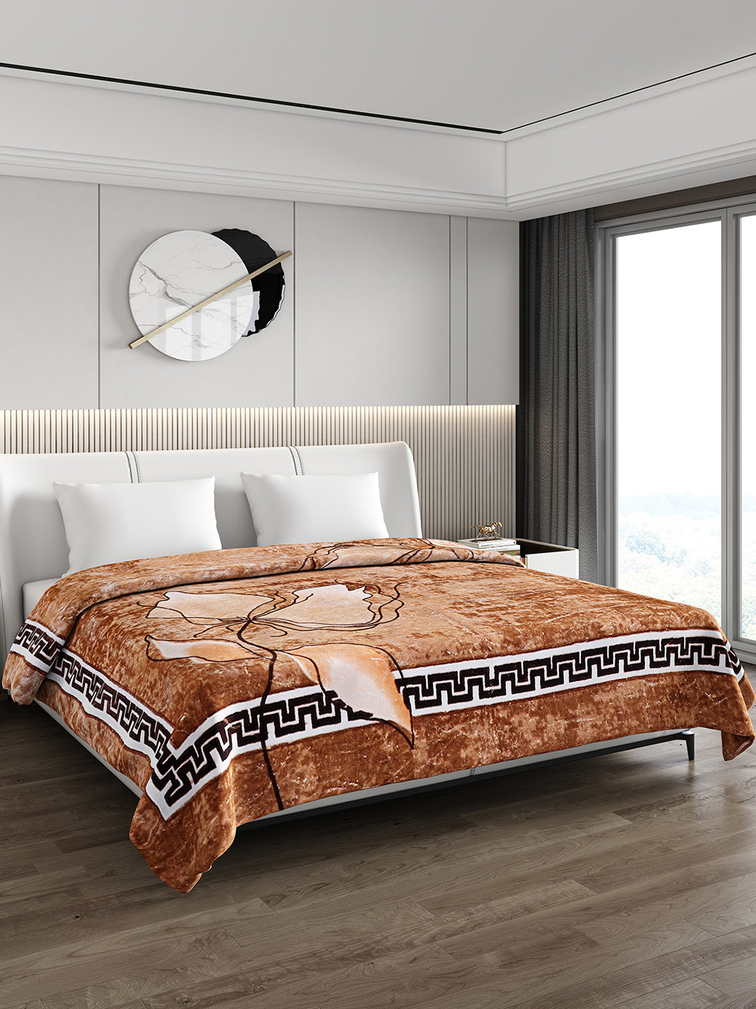 Printed Double Bed Blanket for Heavy Winter -2 Ply