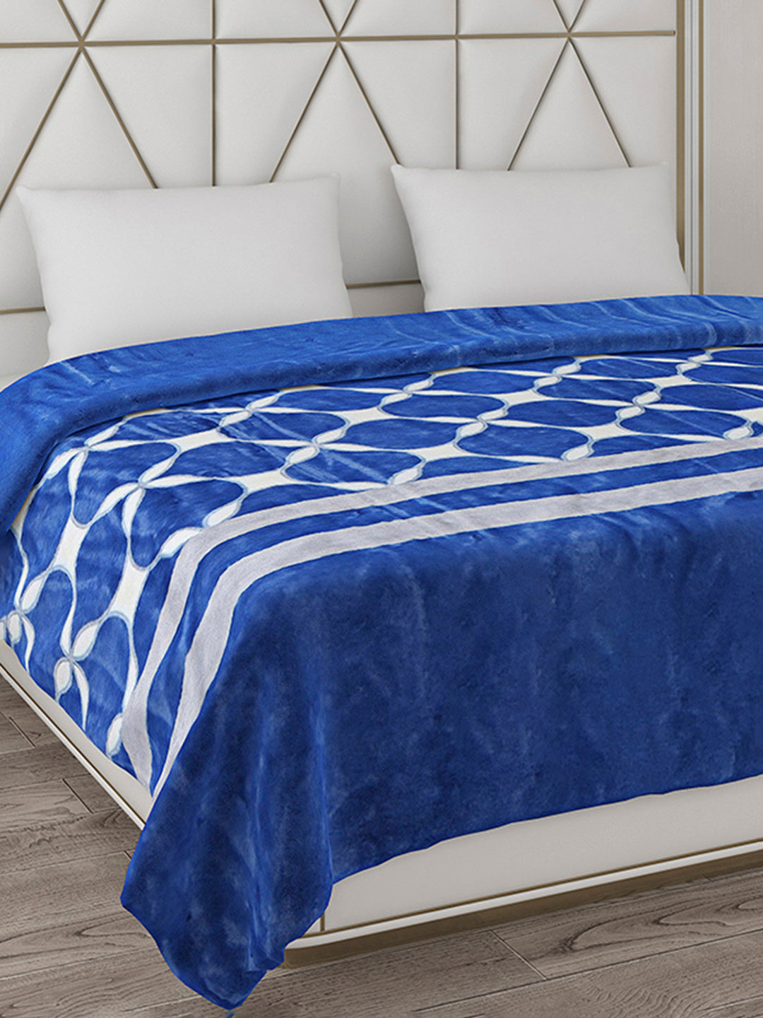 Printed Double Bed Blanket for Heavy Winter -2 Ply