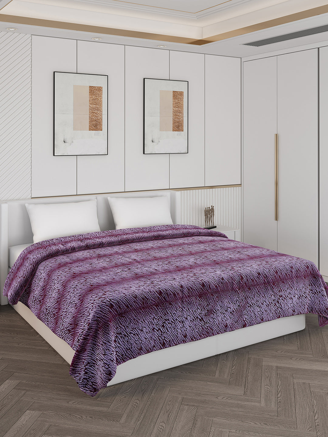 Abstract Double Bed 850 GSM Blanket Daniel 2 Ply (Weight 4.5 kg)