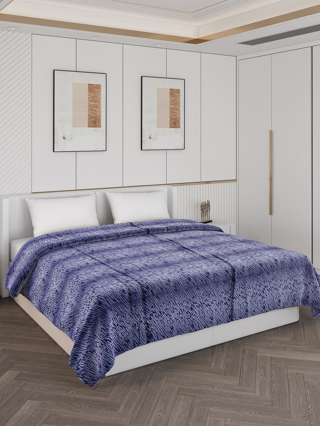 Abstract Double Bed 850 GSM Blanket Daniel 2 Ply (Weight 4.5 kg)