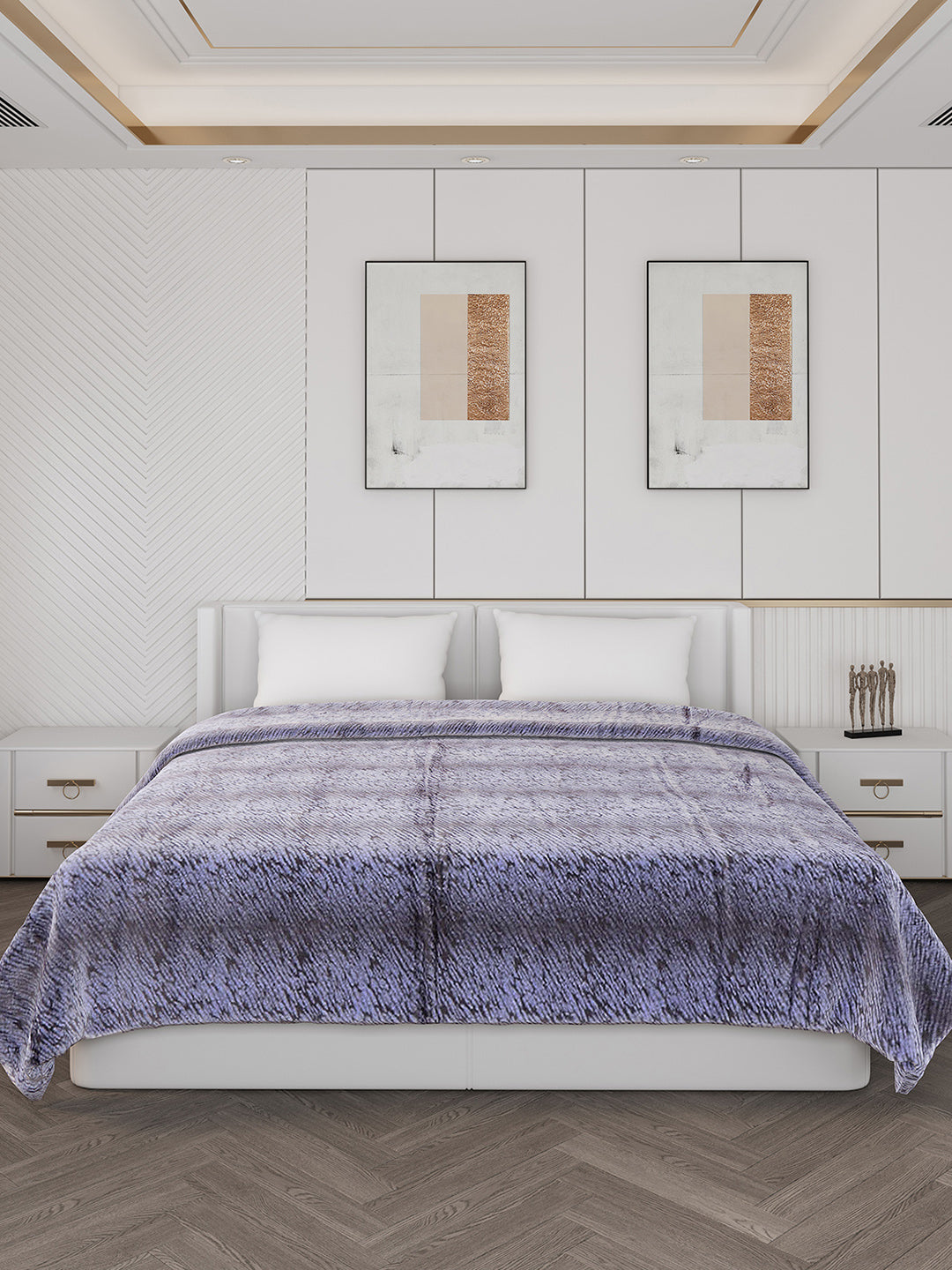 Abstract Double Bed 850 GSM Blanket Daniel 2 Ply (Weight 4.5 kg)